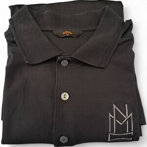 Callaway Performance Golf Polo Nestor Miranda Cigars Brand Black Preppy Mens 2XL